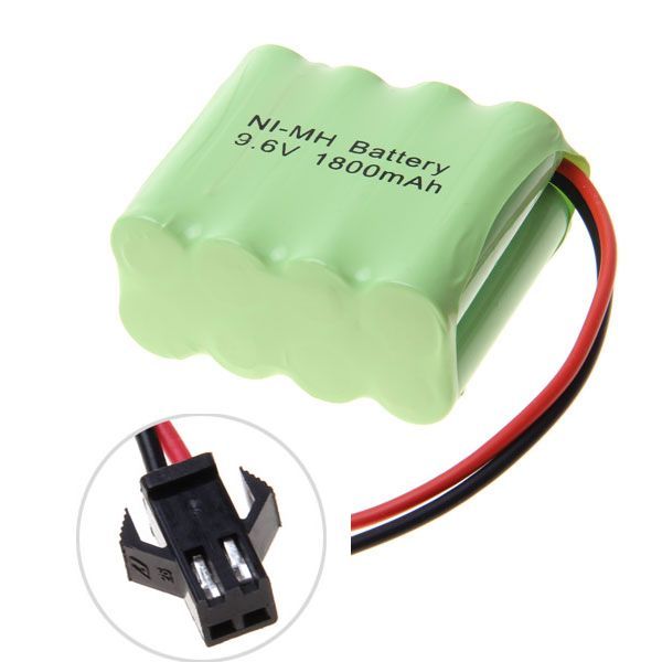 9.6V AA 1800mAh Ni-MH SM Plug Rechargeable Battery Eco-Friendly High Performance for Model Airplanes