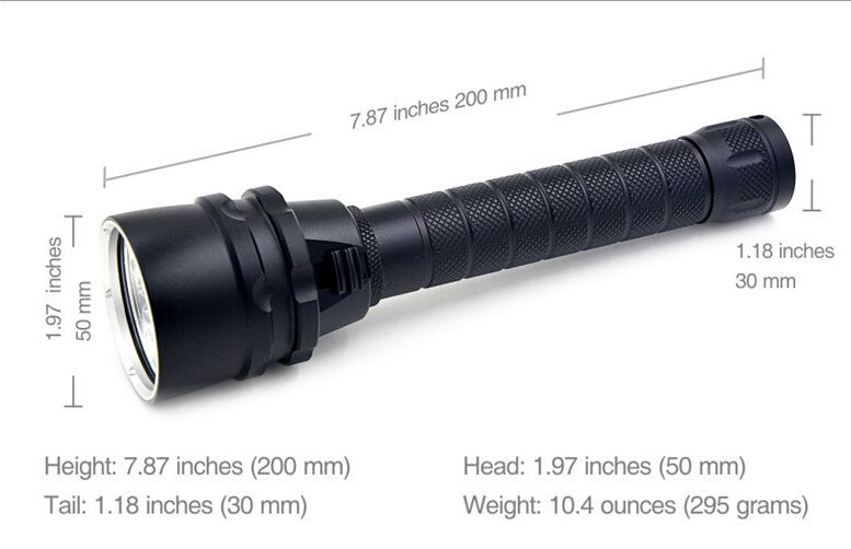 100M Waterproof 8000LM L2 LED Lantern Diving Flashlight Durable Torch with Magnetic Control for Nighttime Exploration