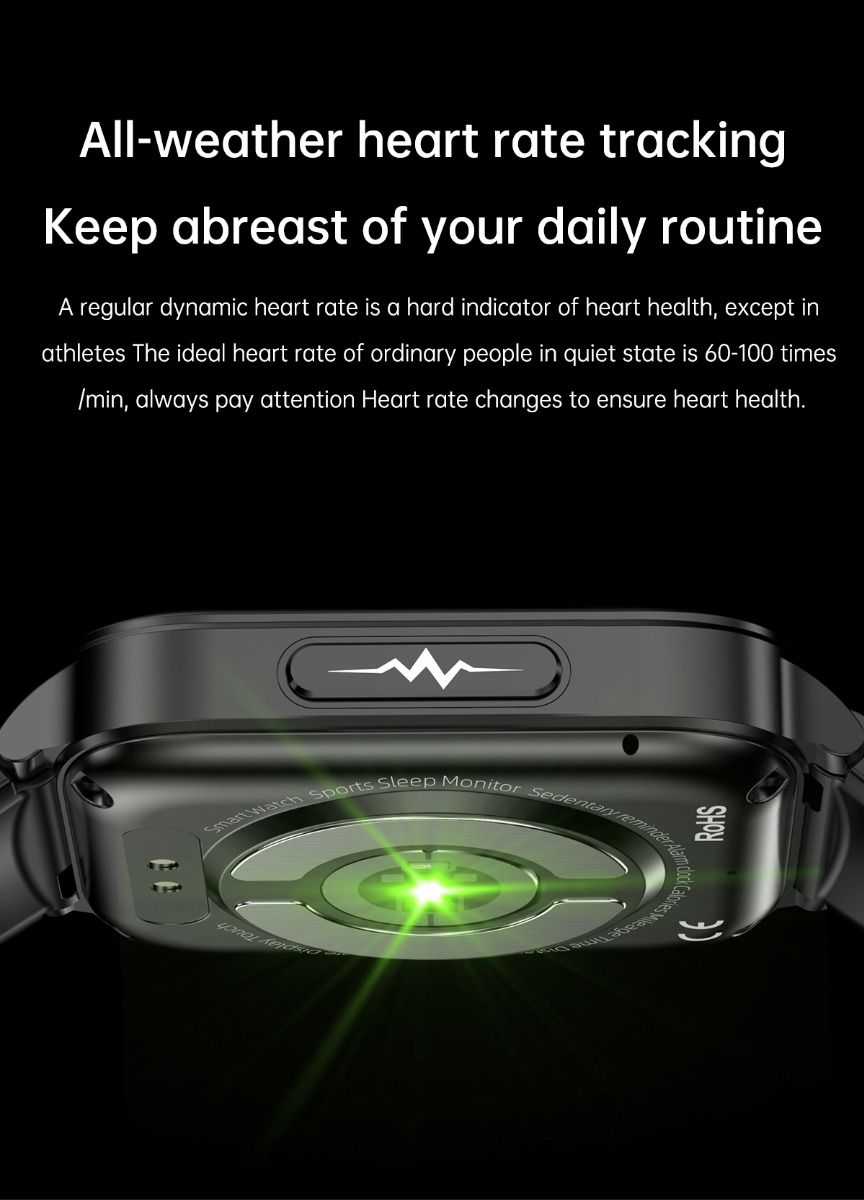 ET540 Blood glucose ECG Body temperature Blood pressure Blood oxygen Heart rate Bluetooth call Smartwatch Fitness Tracker