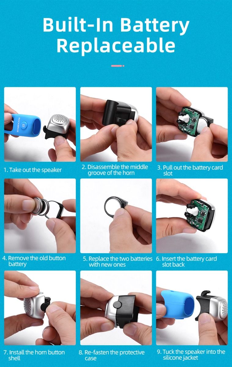 ROCKBROS Electric Cycling Bell with 90 dB Horn Rainproof Design MTB Handlebar Accessory for Safe Riding