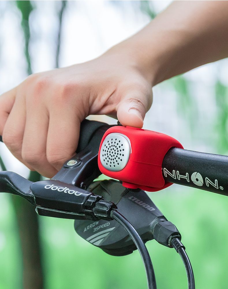 ROCKBROS Electric Cycling Bell with 90 dB Horn Rainproof Design MTB Handlebar Accessory for Safe Riding