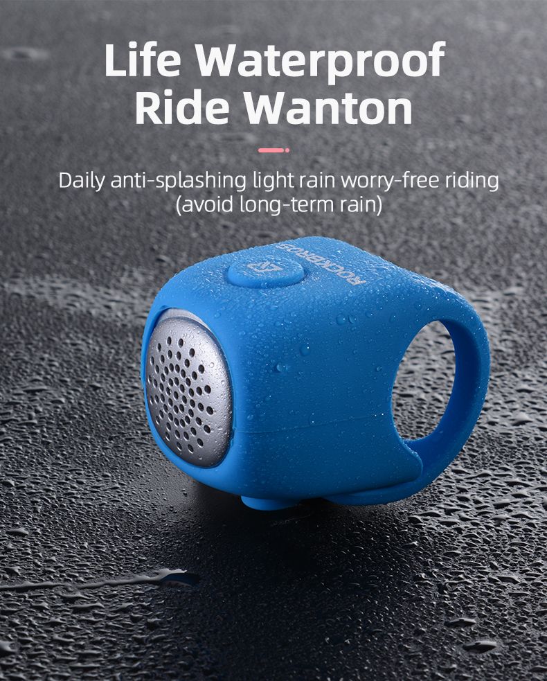 ROCKBROS Electric Cycling Bell with 90 dB Horn Rainproof Design MTB Handlebar Accessory for Safe Riding