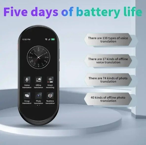 A10 Voice Translator 4.1inch HD Display Multi-Language Travel Companion Seamless Real-time and Offline Translation