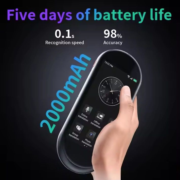A10 Voice Translator 4.1inch HD Display Multi-Language Travel Companion Seamless Real-time and Offline Translation