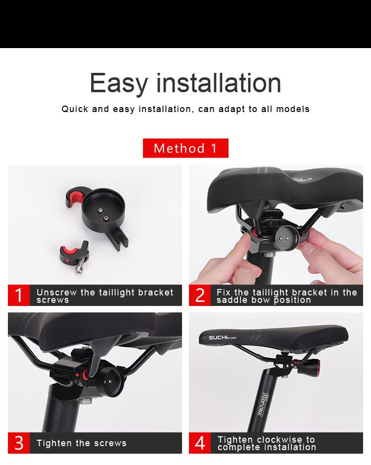 ANTUSI Q5 Smart Bicycle Taillight Brake Sensing LED Cycling Light IPx6 Waterproof Perfect for City Commuting