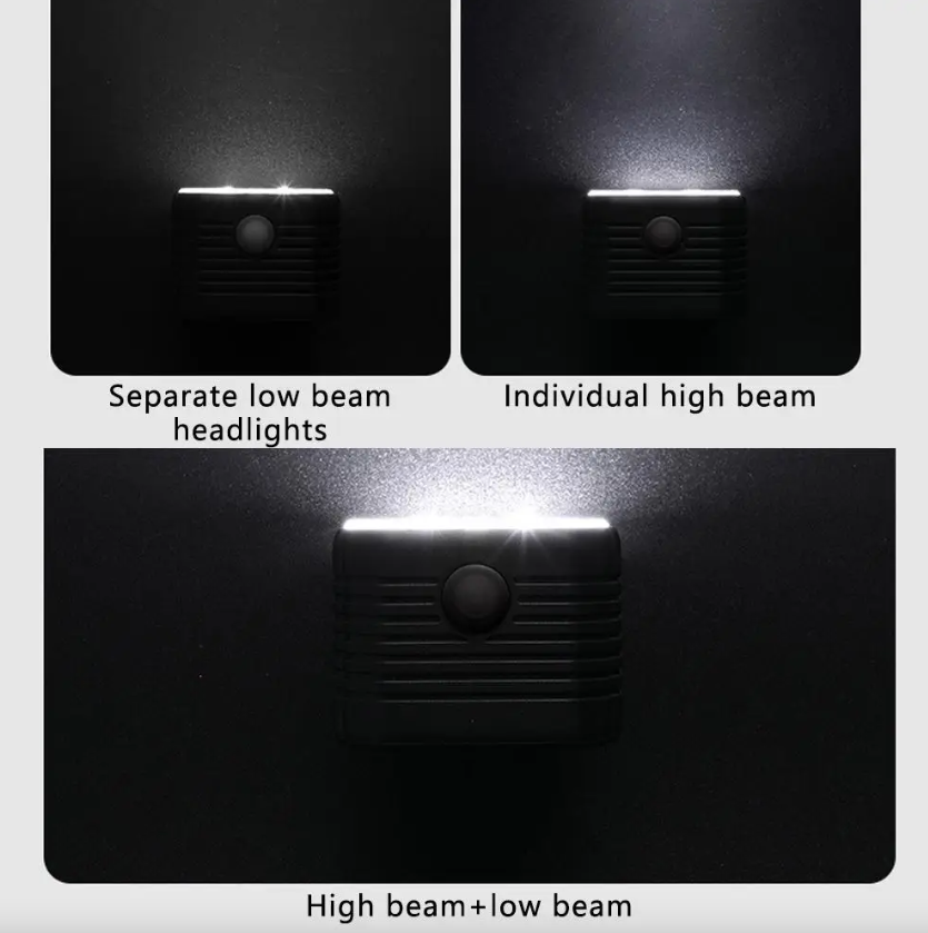 Bicycle Headlight Horn 2-In-1 mtb Bike Near And Far Lights 2/4 Lamp Beaded Wire Control Bell Horn Bike Accessories