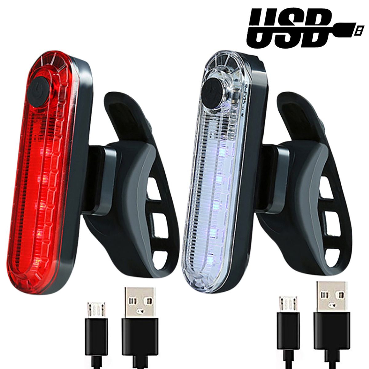 USB Rechargeable Ultra Bright Bike Tail Light with LED Technology Compact Design for Cycling Safety