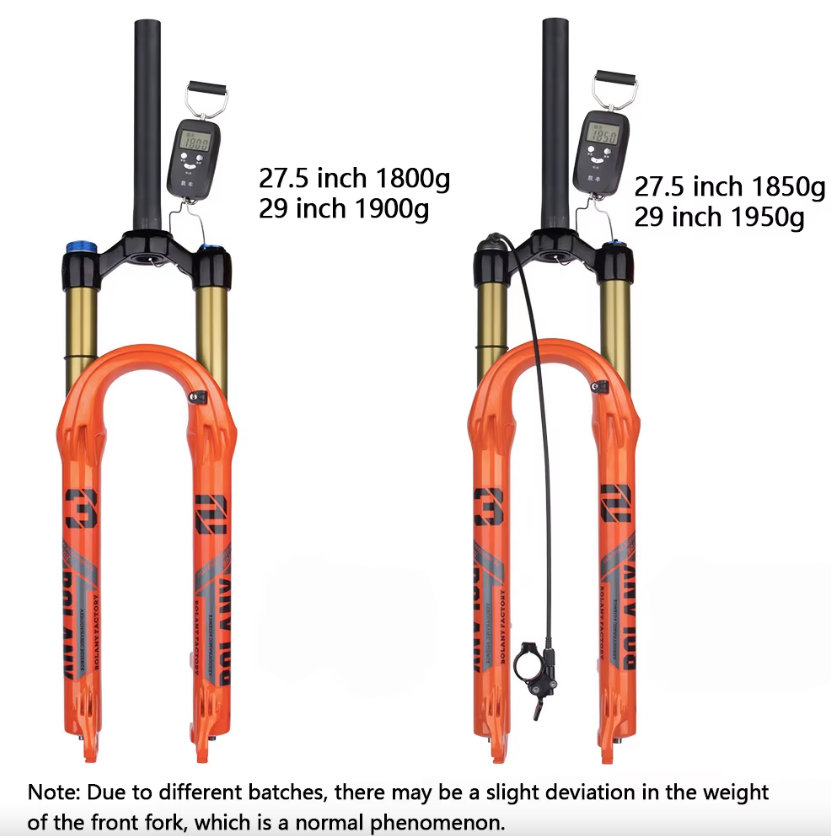 Bolany Mountain Bike Fork 27.5 or 29 Inch High-Performance Air Suspension Shock Absorbing for MTB Enthusiasts