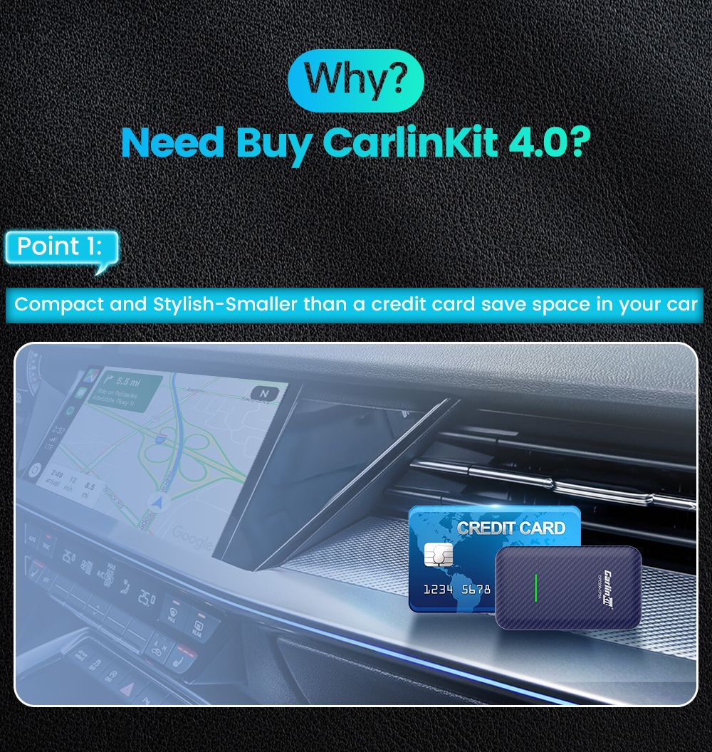 CarlinKit 4.0 Wireless CarPlay Box for Audi VW Porsche Kia Plug and Play Easy Setup Hands-Free Connectivity