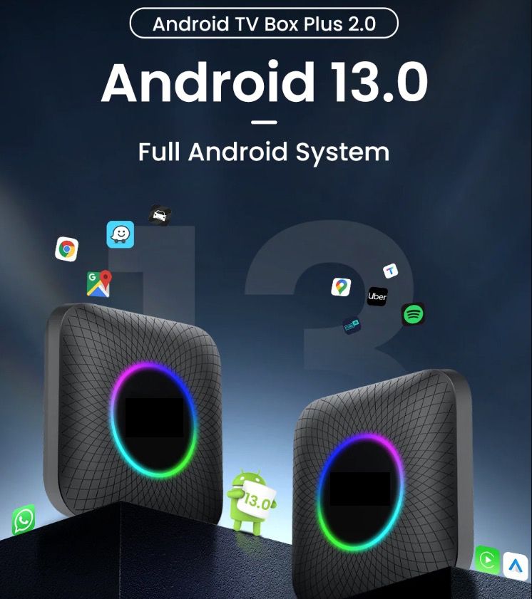 CarlinKit Smart TV Box with Android 13 Wired to Wireless CarPlay Ai Box YouTube Netflix Qualcomm 8-Cores