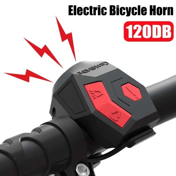 CarryBright CBH3 USB Rechargeable Bicycle Horn 120dB Loud with Diverse Sound Options for Cycling Safety