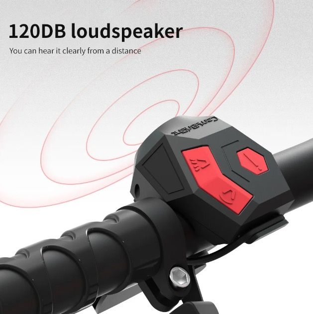 CarryBright CBH3 USB Rechargeable Bicycle Horn 120dB Loud with Diverse Sound Options for Cycling Safety