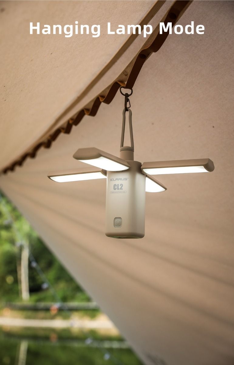 Klarus CL2 750 Lumen Freefolding Camping Light Portable Eye-caring Versatile Lamp with 7 Light Modes