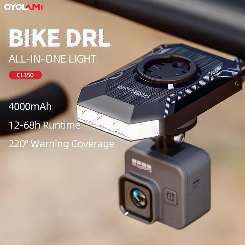 CYCLAMI CL350 Bicycle Light Cycling Headlight 4000mAh Type-C Charging Front Lamp