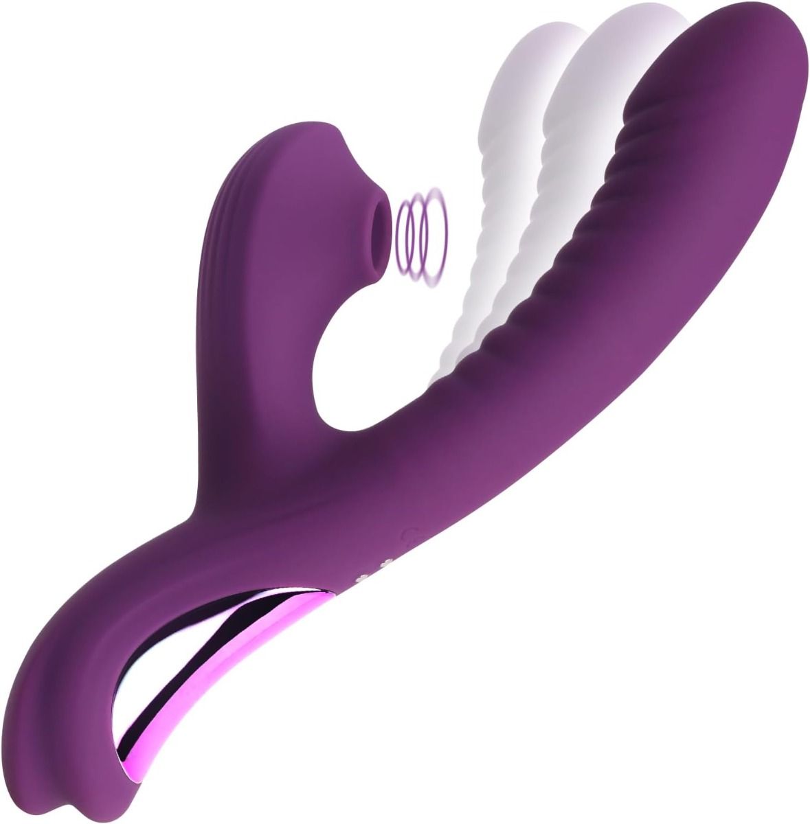 Sucking Vibrator Finger Massager for Clitoral and G-Spot, 3 Suction + 10 Vibration Modes