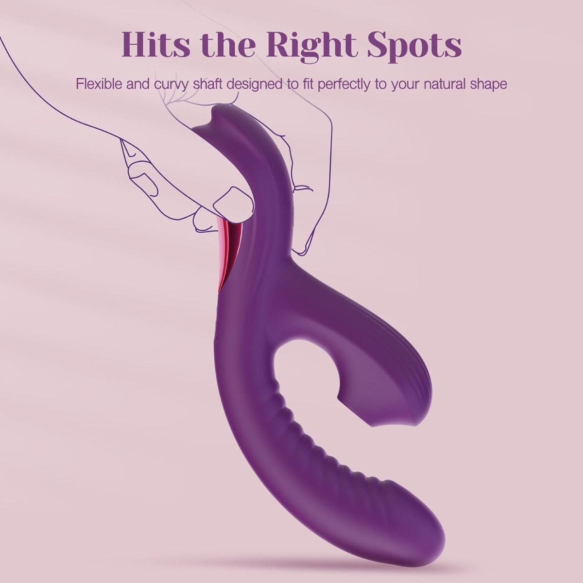 Sucking Vibrator Finger Massager for Clitoral and G-Spot, 3 Suction + 10 Vibration Modes