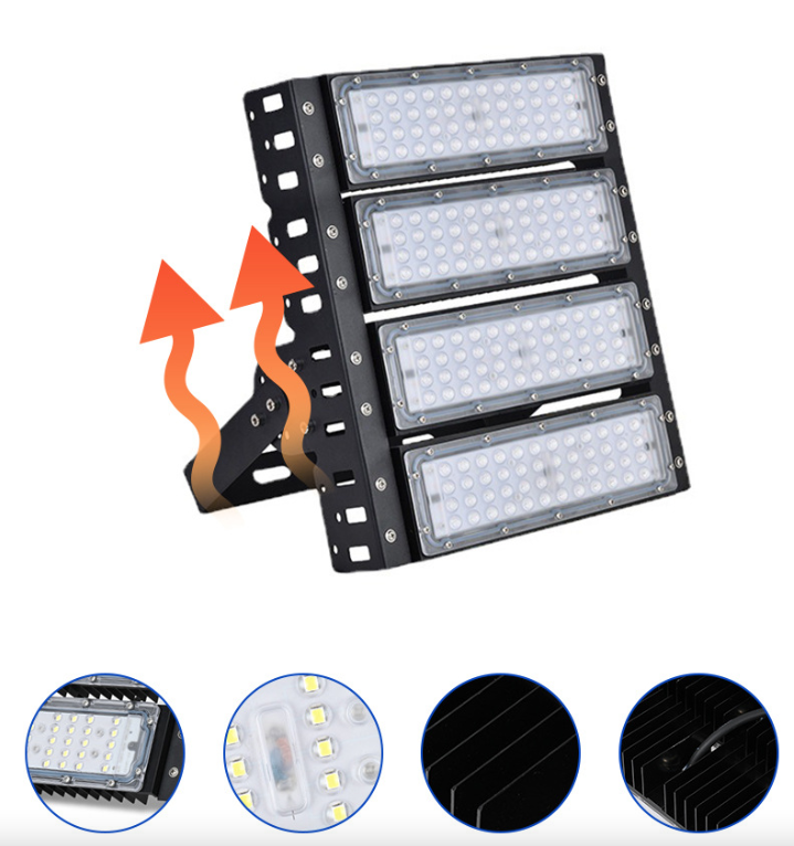  LED module tunnel light outdoor waterproof high pole stadium light 200W high-power engineering module floodlight