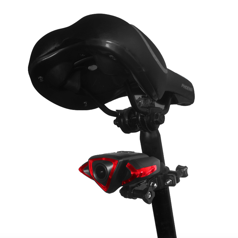 Bicycle Tail Light Recorder 1080P Camera with Smart Wireless Remote Dual Functionality for Cycling Safety