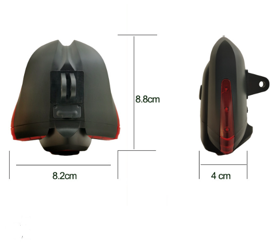 Bicycle Tail Light Recorder 1080P Camera with Smart Wireless Remote Dual Functionality for Cycling Safety