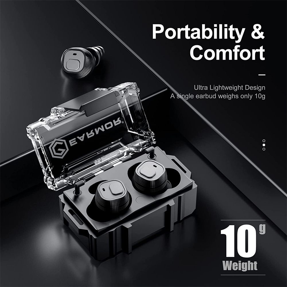 EARMOR M20 Tactical Earbuds Noise Cancelling Electronic Earplugs for Law Enforcement High Noise Environments