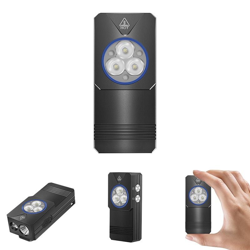 EV30 Mini LED EDC Flashlight with 365nm UV Light, 550 Lumens USB-C Rechargeable Pocket Keychain Flashlight