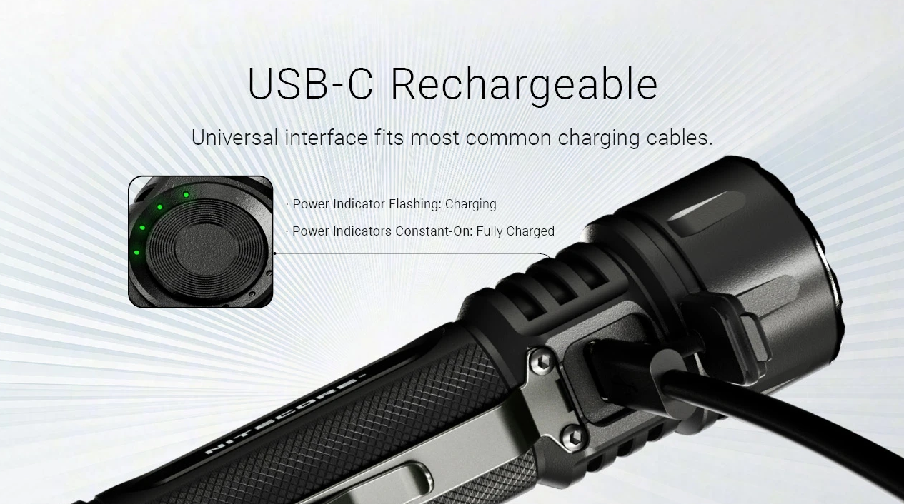 Nitecore EX7 6000 Lumen USB-C Rechargeable Flashlight 