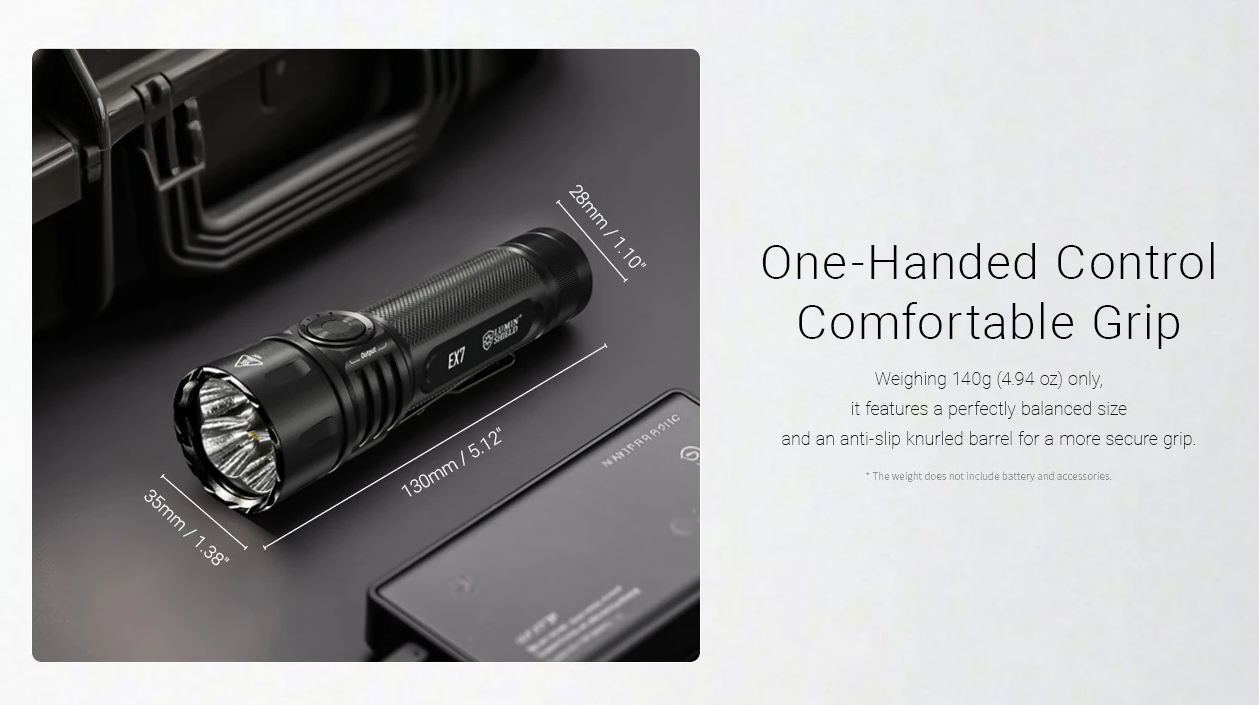 Nitecore EX7 6000 Lumen USB-C Rechargeable Flashlight 