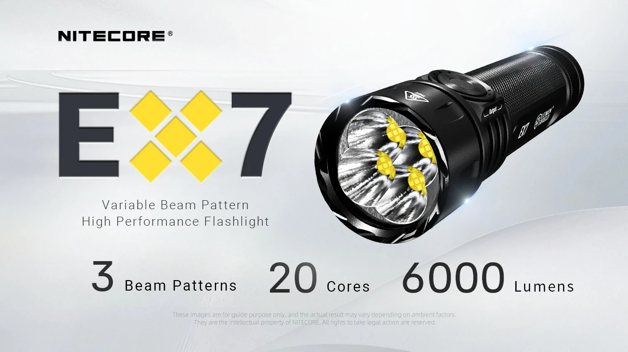 Nitecore EX7 6000 Lumen USB-C Rechargeable Flashlight 
