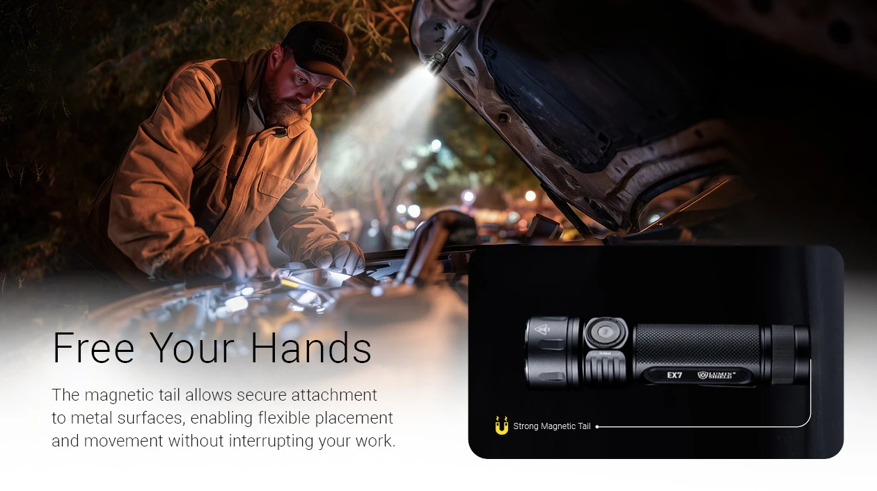 Nitecore EX7 6000 Lumen USB-C Rechargeable Flashlight 