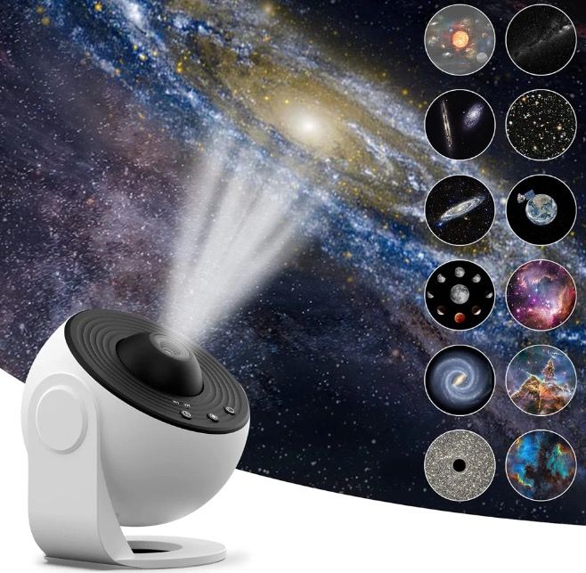 Night Light Galaxy Projector 12-in-1 Planetarium Lamp for Kids with 360° Rotate Soothing Ambiance
