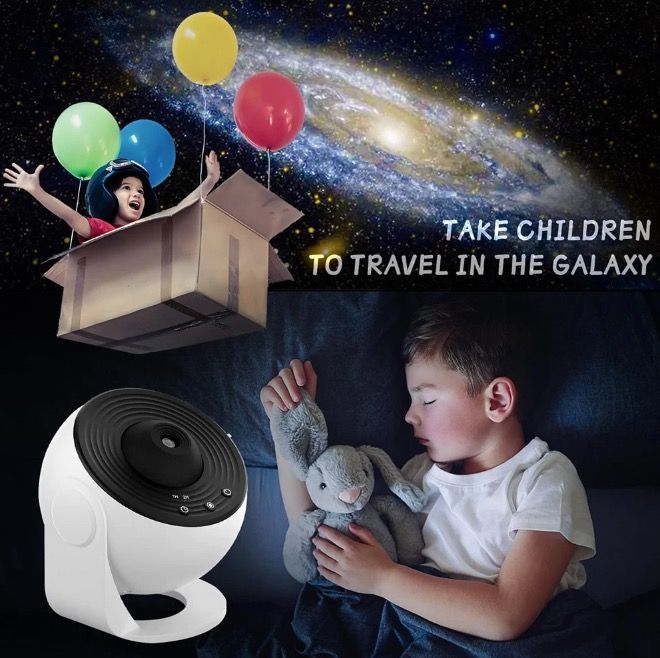 Night Light Galaxy Projector 12-in-1 Planetarium Lamp for Kids with 360° Rotate Soothing Ambiance