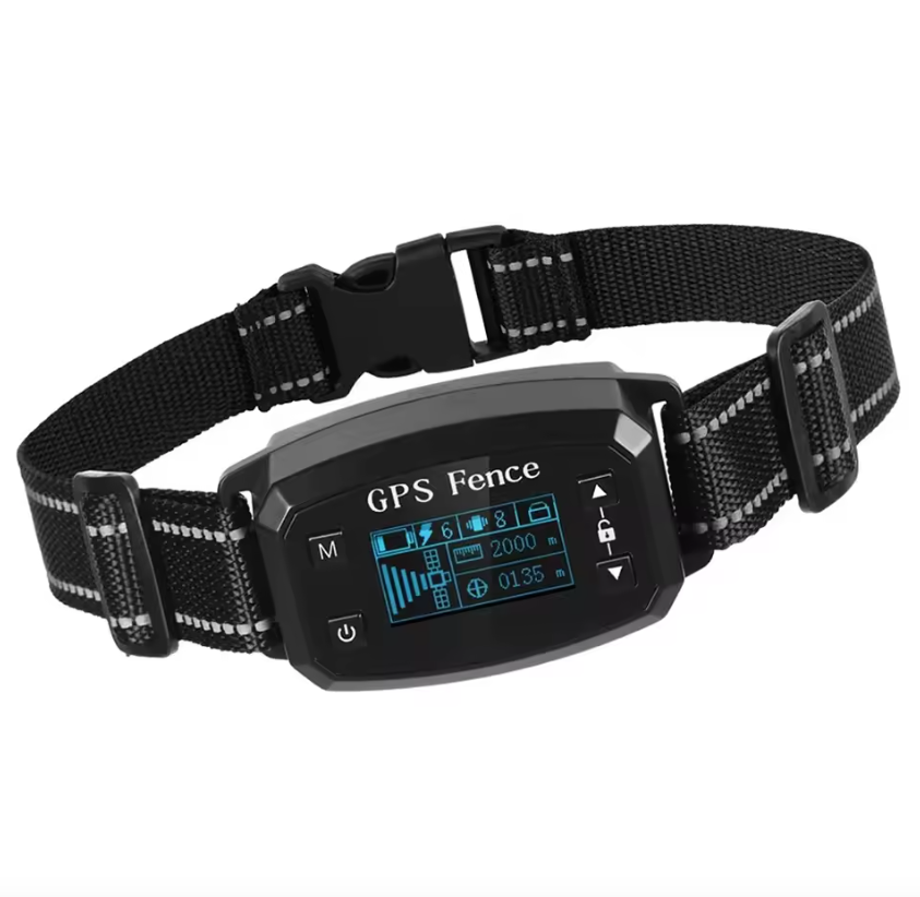 GPS Wireless Dog Fence Easy Setup Electric Smart Barking Stop Device Adjustable Dog Boundaries