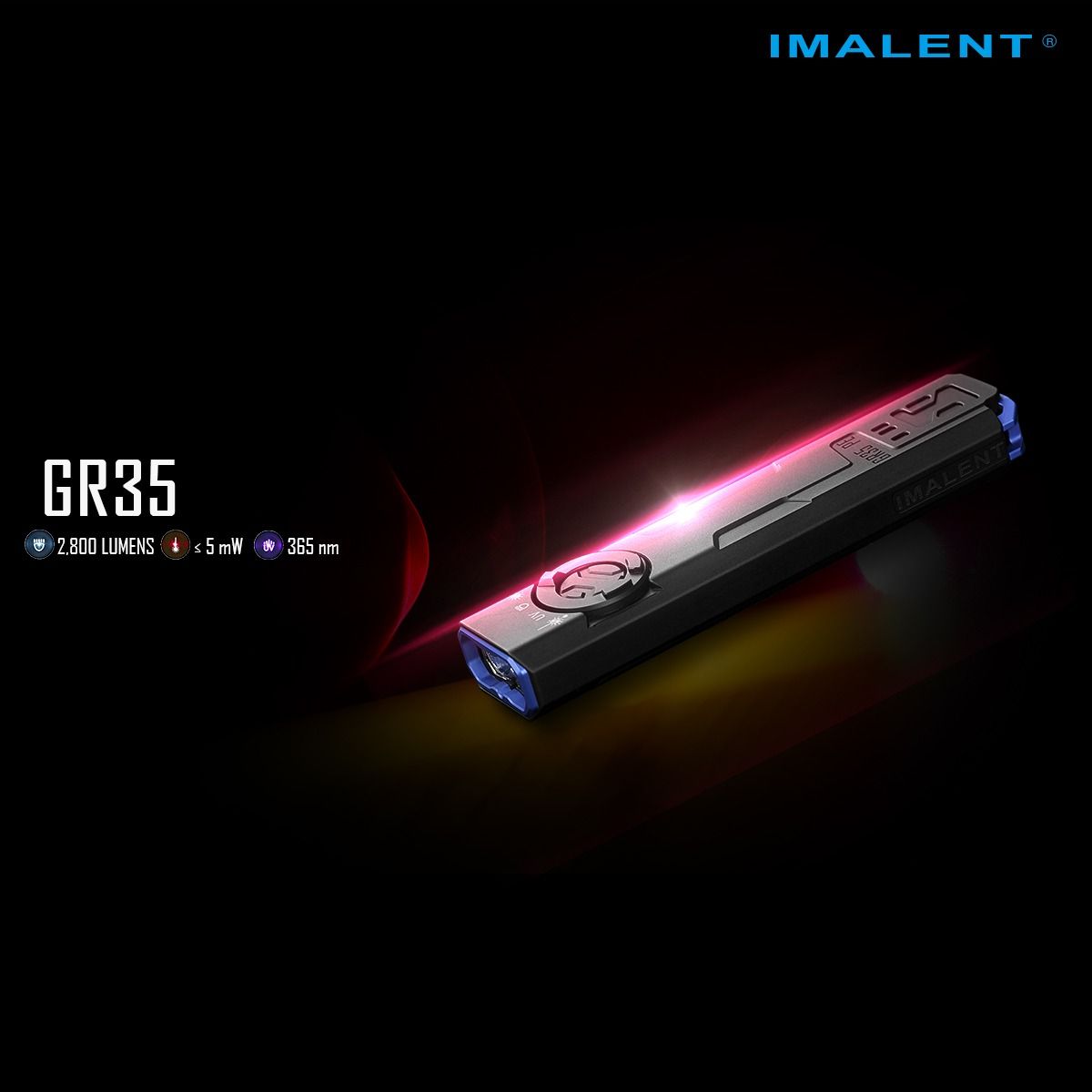 IMALENT GR35 2800 Lumens LED EDC Flashlight(Red)