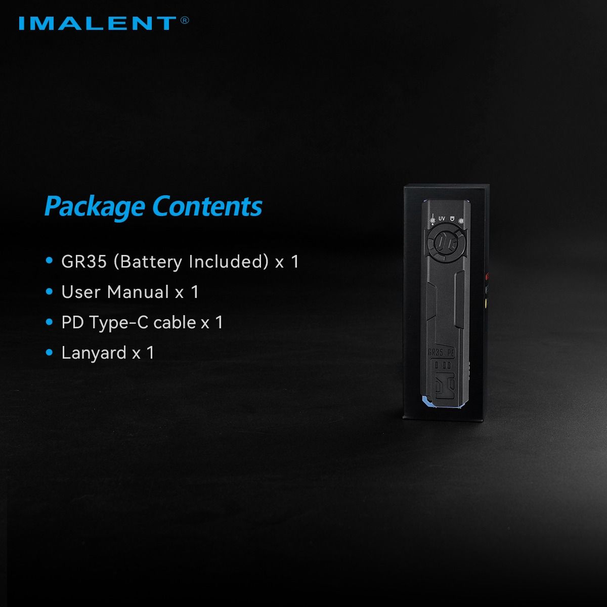 IMALENT GR35 2800 Lumens LED EDC Flashlight(Red)