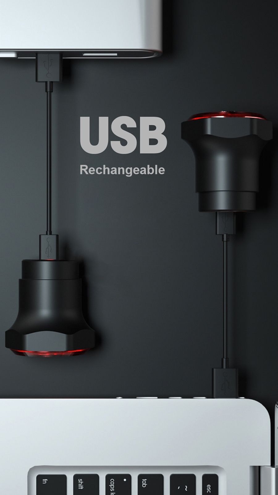 Smart Bicycle Tail Light with Auto Start Stop Brake Light USB Charge IPX6 Waterproof Cycling Safety Light