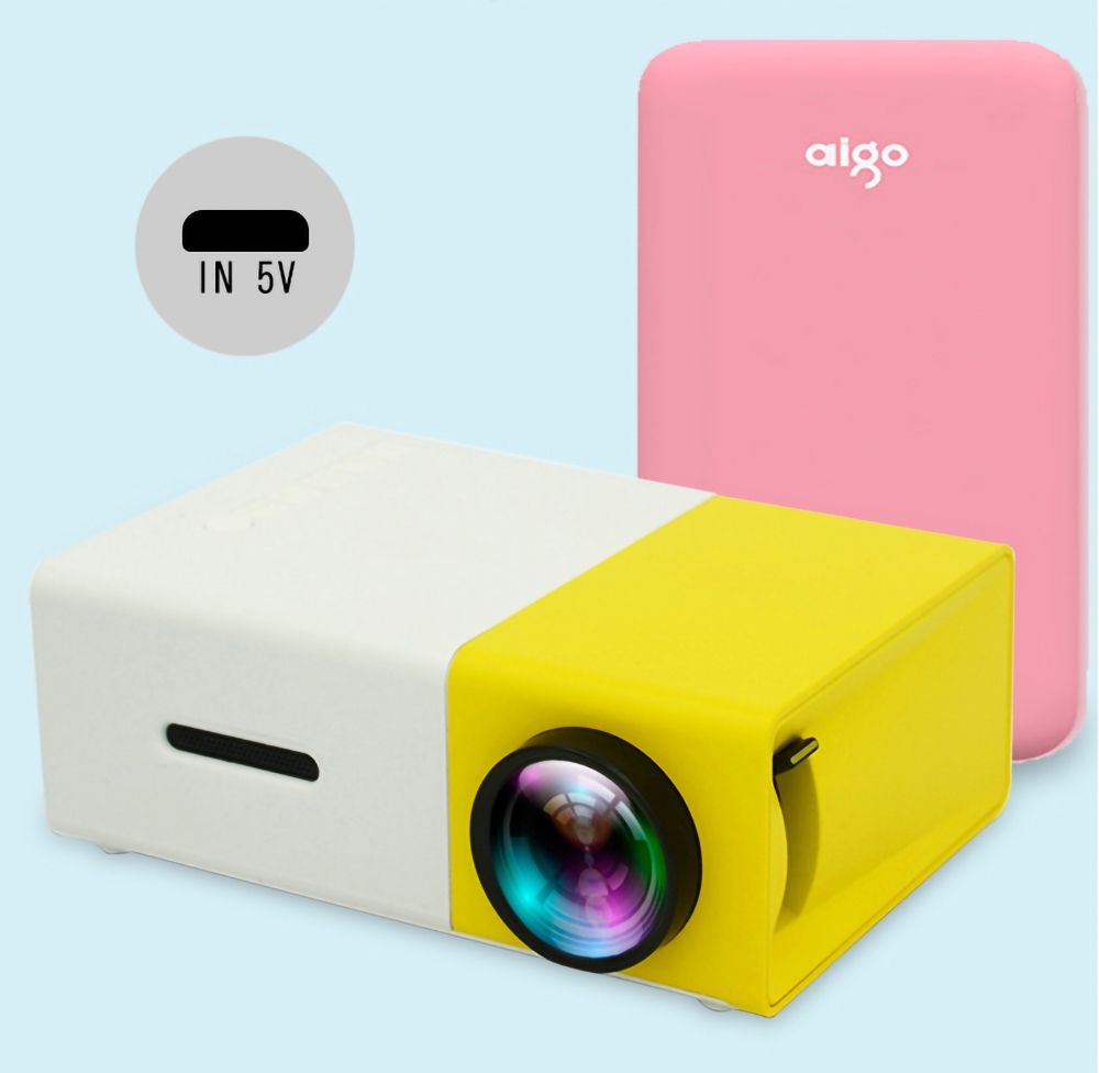 YG300 LED Mini Projector Compact Portable Projector 1080P Bright Projection for Movie Night and Gaming Adventures