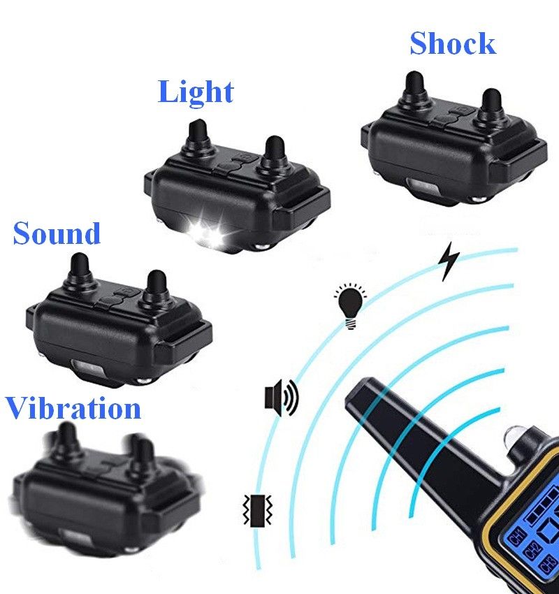 800m Electric Remote Dog Training Collar Waterproof Rechargeable Adjustable Levels for All Size Dogs