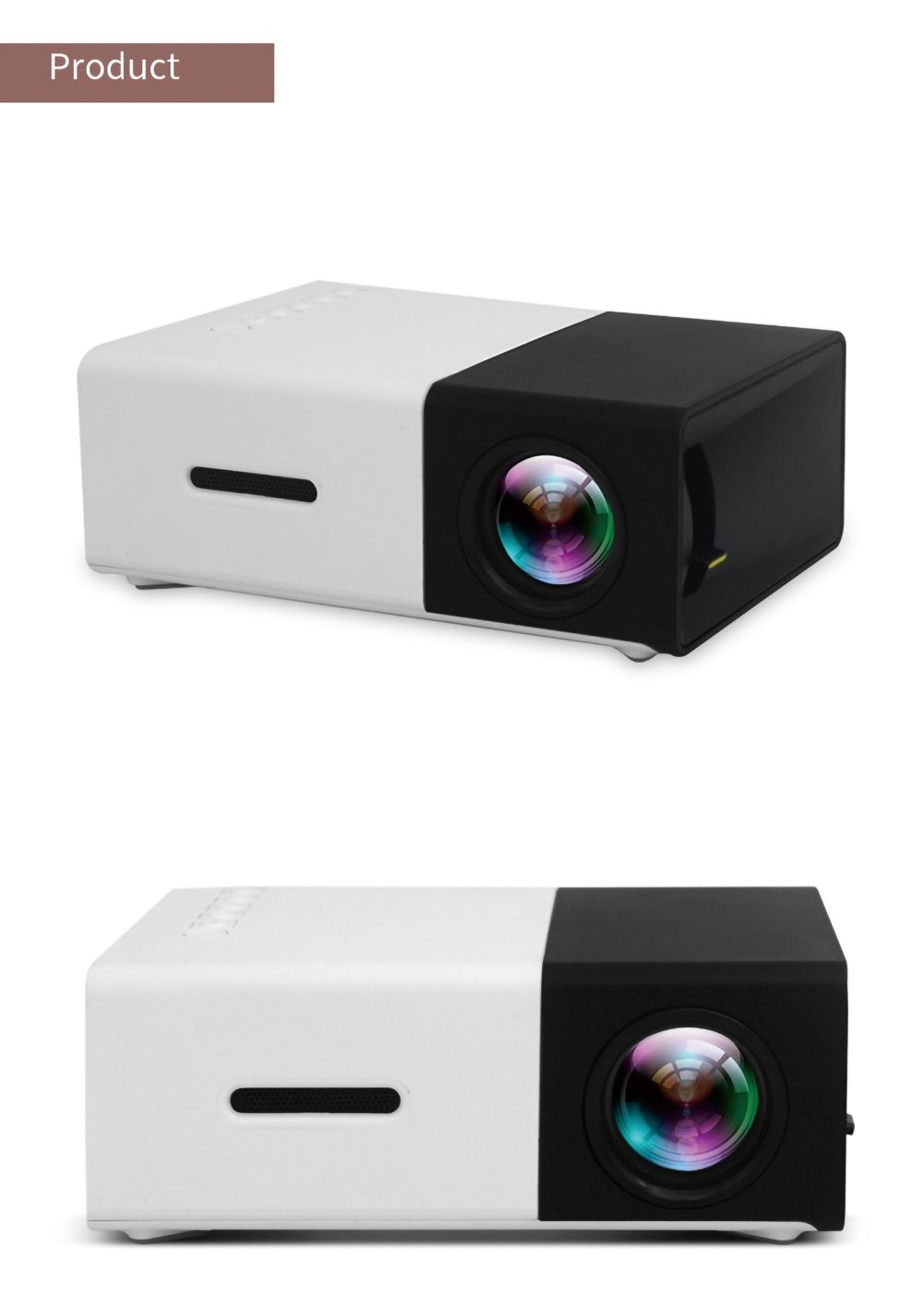 YG300 LED Mini Projector Compact Portable Projector 1080P Bright Projection for Movie Night and Gaming Adventures