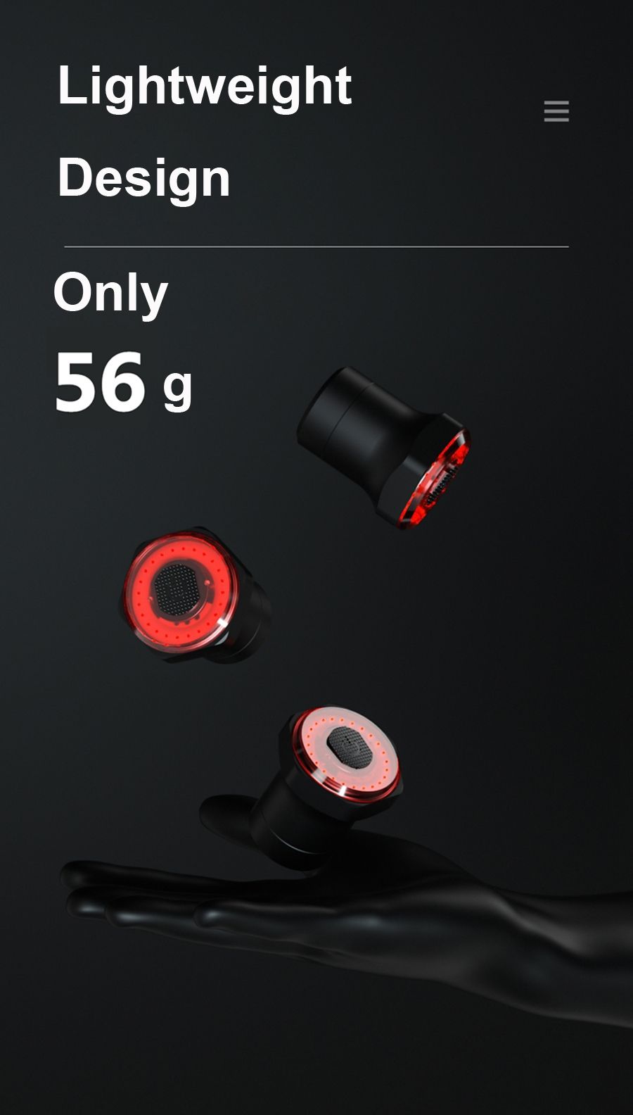 Smart Bicycle Tail Light with Auto Start Stop Brake Light USB Charge IPX6 Waterproof Cycling Safety Light
