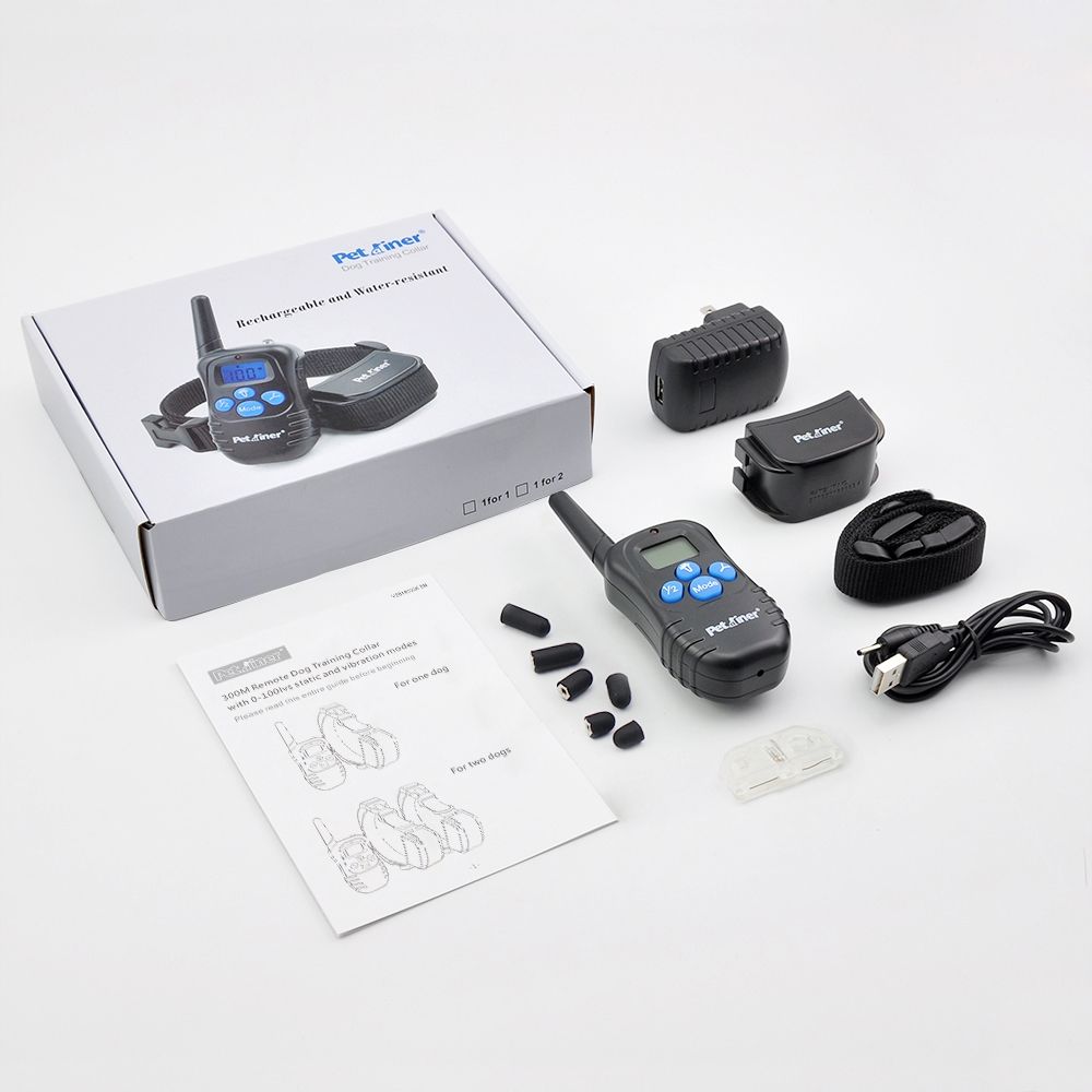 Petrainer 998D Remote Electric Dog Training Collar 300M Range Waterproof Rechargeable High-Capacity Battery