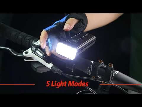 NiteBeam BR08 Bike Lights 10000 Lumens USB Rechargeable Bright Bicycle Light for Urban Biking Mountain Trails