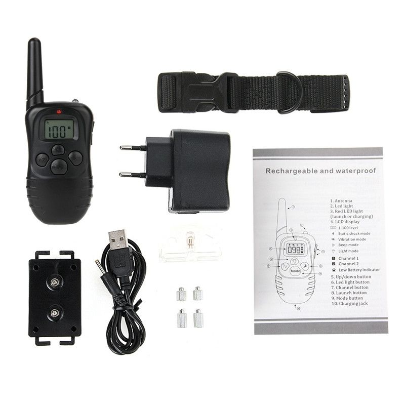 300m Electric Dog Training Collar Waterproof Remote Control Pet Collar Adjustable Training Modes For All Sizes