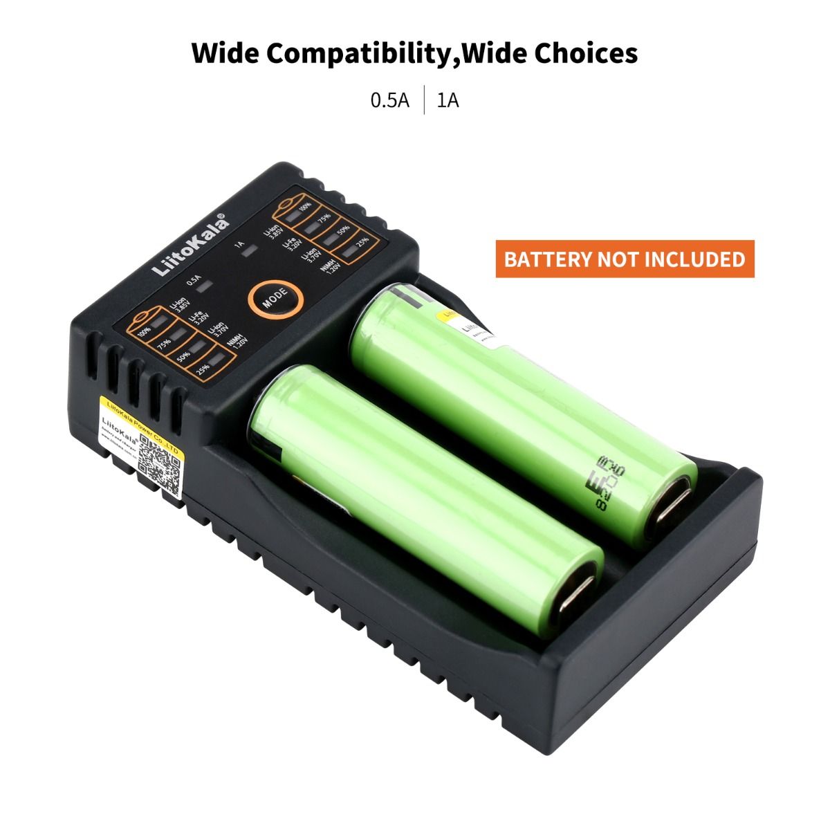 Liitokala Lii-202 Smart Charger for 18650 26650 21700 NiMH Lithium Batteries Dual Channels USB Output