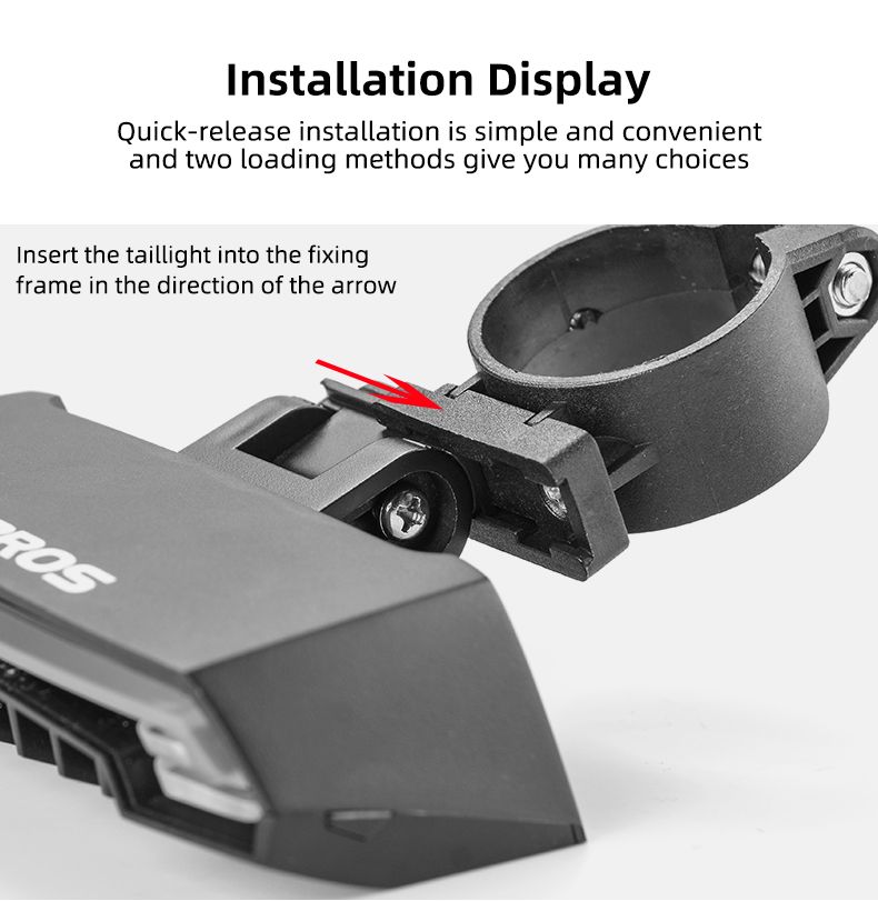 ROCKBROS LKWD-R1 Bike Light Smart USB LED with Wireless Remote Turn Signal Laser Projector for Cycling Safety