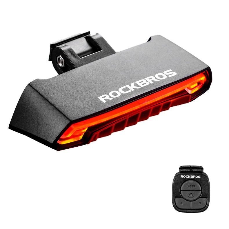 ROCKBROS LKWD-R1 Bike Light Smart USB LED with Wireless Remote Turn Signal Laser Projector for Cycling Safety