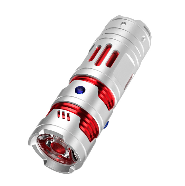 Portable Mini EDC Flashlight USB Rechargeable Pocket Torch Light Keychain Flashlights