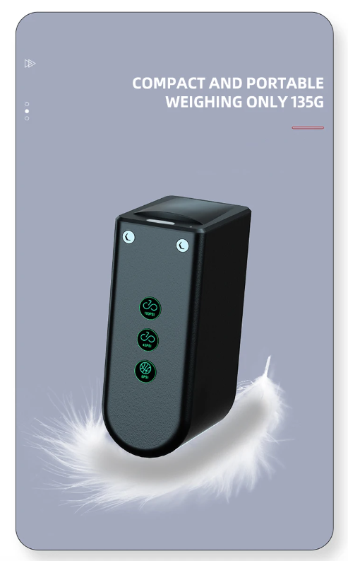 HT09 Mini Bike Pump Portable Electric Air Pump with High-Precision Pressure Sensor Lightweight Design