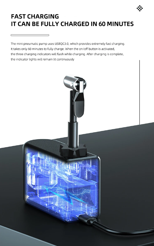 HT09 Mini Bike Pump Portable Electric Air Pump with High-Precision Pressure Sensor Lightweight Design
