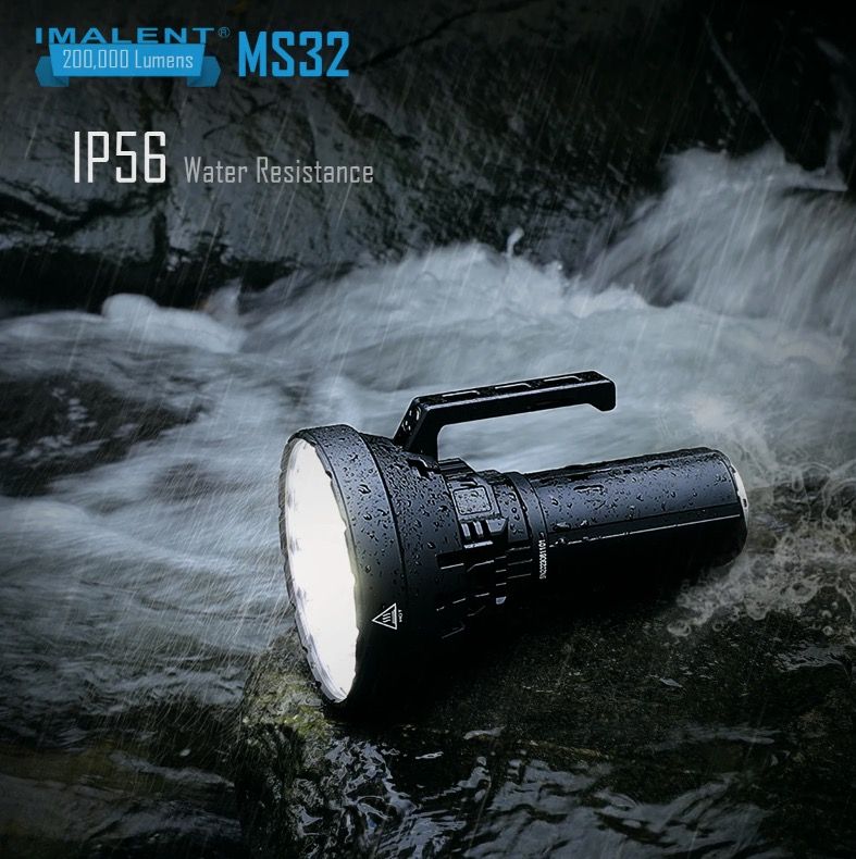 IMALENT MS32 200000 Lumen LED High Power Flashlight with Multiple Lighting Modes for Outdoor Adventures