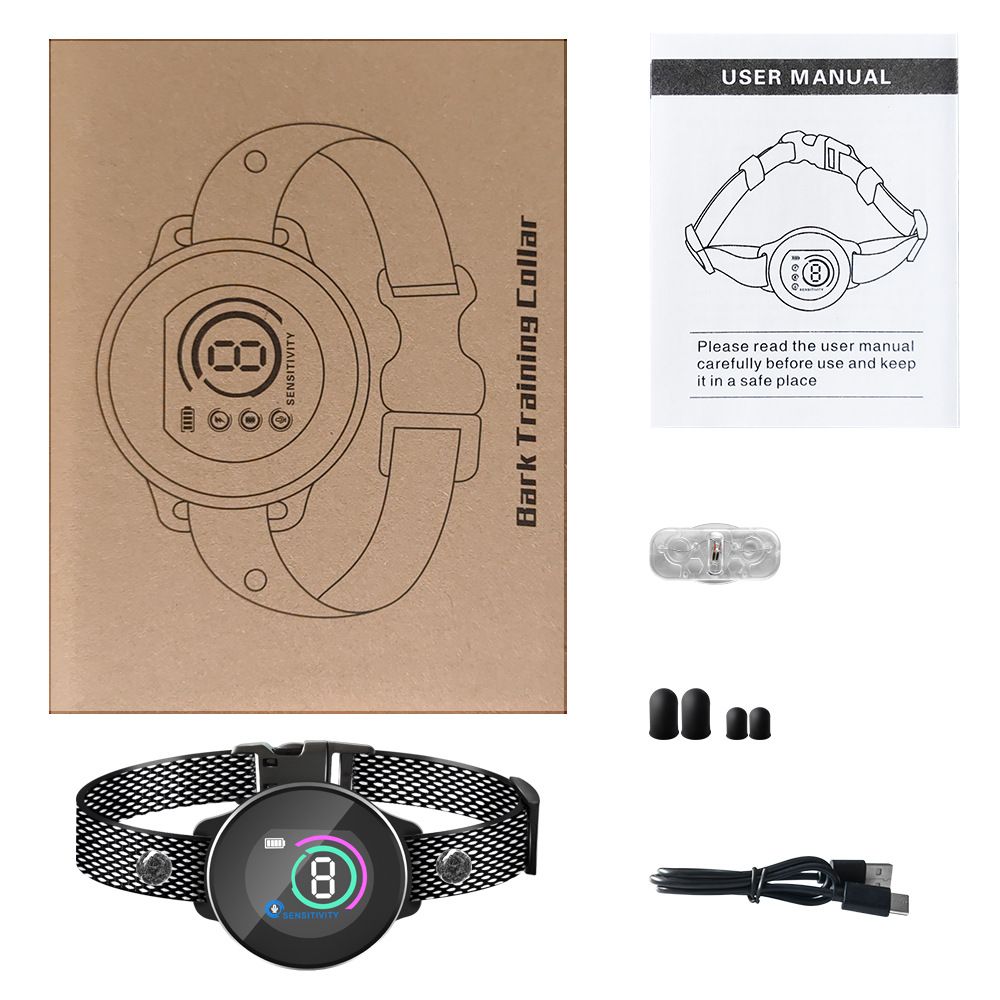 Color Screen Stopper Trainer with Bark Detection Algorithm Humane Dog Training Device for Effective Results